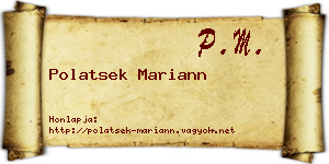 Polatsek Mariann névjegykártya